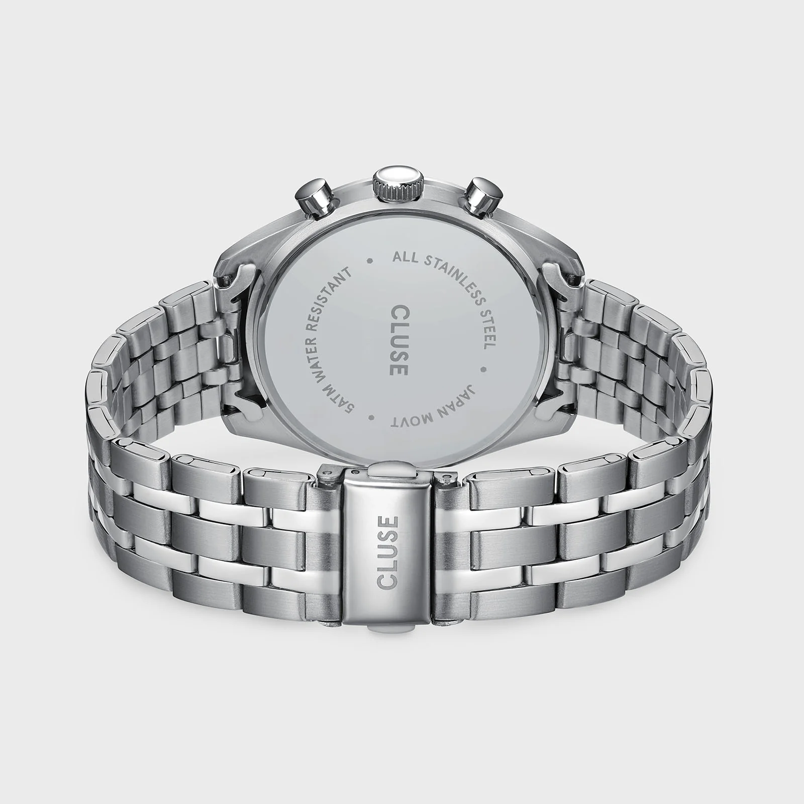 Aravis Dual Timer Watch Steel, Black, Silver Colour - Image 4