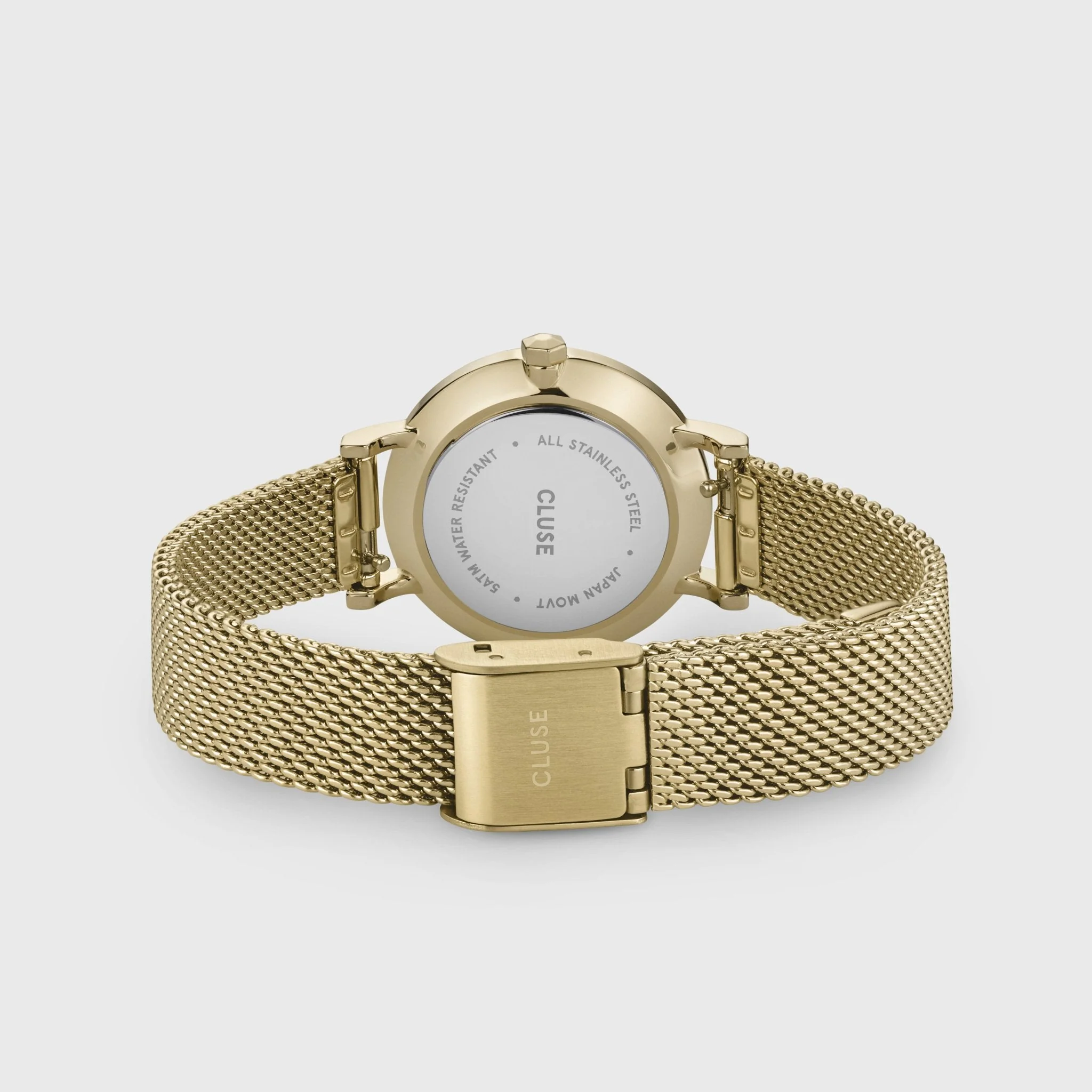 Boho Chic Petite Watch Mesh, White, Gold Colour - Image 4