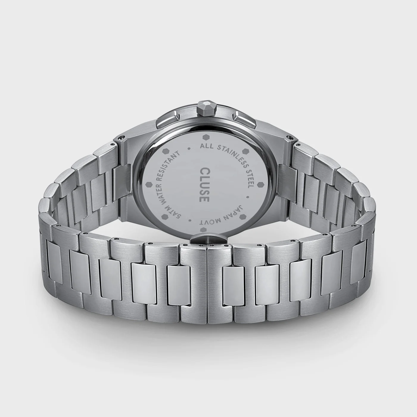 Vigoureux Chrono Watch Steel, Black, Silver Colour - Image 4